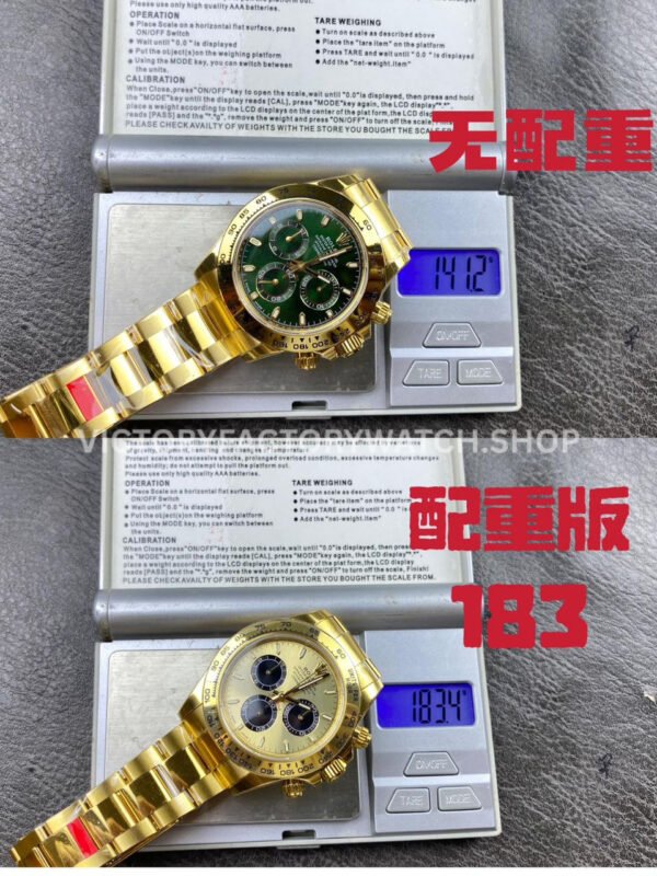 VS Factory CounterWeight Rolex Daytona 126508-0006 40mm Yellow Gold Black Eye Champagne Dial