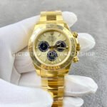 VS Factory CounterWeight Rolex Daytona 126508-0006 Yellow Gold Black Eye Champagne Dial Super Clone Watch