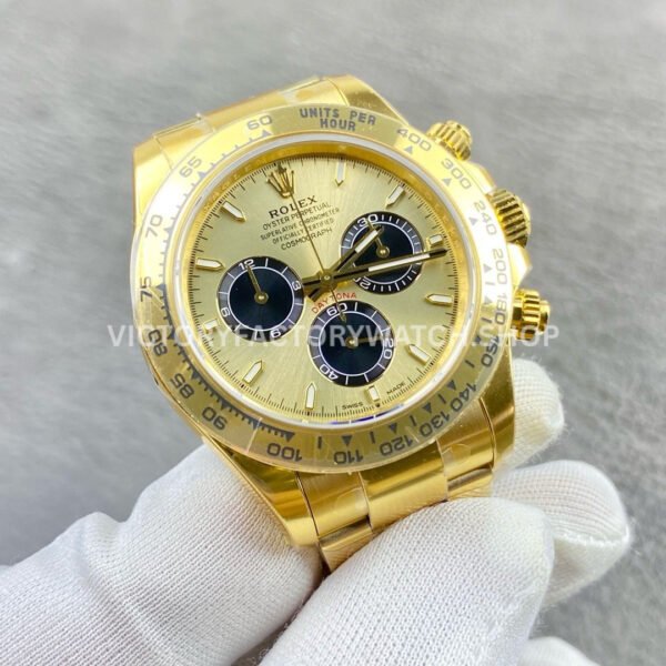 VS Factory CounterWeight Rolex Daytona 126508-0006 40mm Yellow Gold Black Eye Champagne Dial