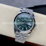 VS Factory Counterweight Rolex Datejust 126300-0020 41mm Smooth Bezel Full 904L Mint Green Dial Jubilee