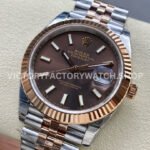 VS Factory Counterweight Rolex Datejust 126331-0002 41mm Half Rose Gold Brown Dial Jubilee (2) VS Factory Counterweight Rolex Datejust 126331-0002 41mm Half Rose Gold Brown Dial Jubilee