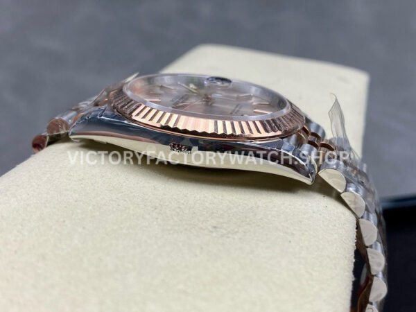 VS Factory Counterweight Rolex Datejust 126331-0010 41mm Half Rose Gold Pink Dial Jubilee (5) VS Factory Counterweight Rolex Datejust 126331-0010 41mm Half Rose Gold Pink Dial Jubilee