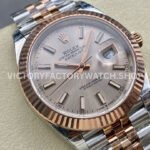 VS Factory Counterweight Rolex Datejust 126331-0010 41mm Half Rose Gold Pink Dial Jubilee (6) VS Factory Counterweight Rolex Datejust 126331-0010 41mm Half Rose Gold Pink Dial Jubilee