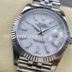 VS Factory Counterweight Rolex Datejust 126334-0010 41mm Full 904L White Dial Jubilee