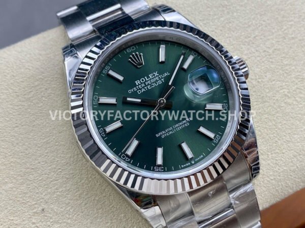 VS Factory Counterweight Rolex Datejust 126334-0027 41mm Full 904L Mint Green Dial