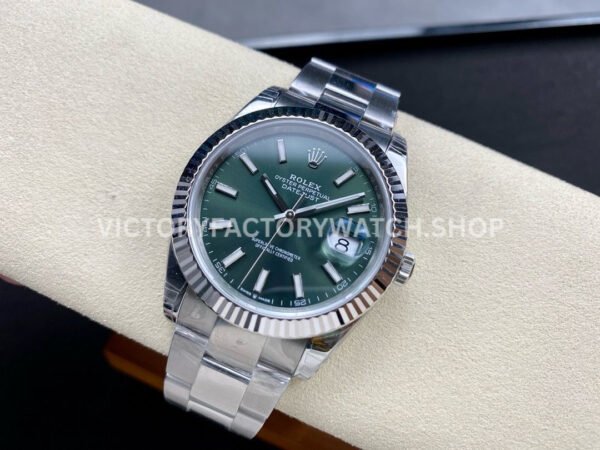VS Factory Counterweight Rolex Datejust 126334-0027 41mm Full 904L Mint Green Dial