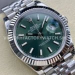 VS Factory Counterweight Rolex Datejust 126334-0028 41mm Full 904L Mint Green Dial Jubilee
