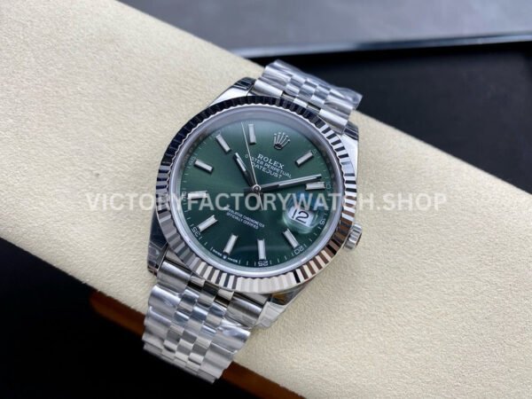 VS Factory Counterweight Rolex Datejust 126334-0028 41mm Full 904L Mint Green Dial Jubilee