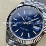 VS Factory Counterweight Rolex Datejust 126334-0032 41mm Full 904L Fluted Motif Blue Dial Jubilee