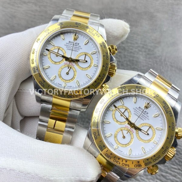 VS Factory Counterweight Rolex Daytona 126503-0001 40mm Half Yellow Gold White Dial
