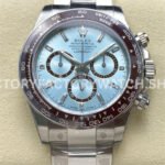 VS Factory Counterweight Rolex Daytona 126506-0002 40mm Full Platinum Ice Blue Diamond Baguette Dial Replica Watch