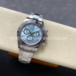 VS Factory Counterweight Rolex Daytona 126506-0002 40mm Full Platinum Ice Blue Diamond Baguette Dial