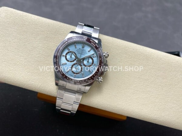 VS Factory Counterweight Rolex Daytona 126506-0002 40mm Full Platinum Ice Blue Diamond Baguette Dial