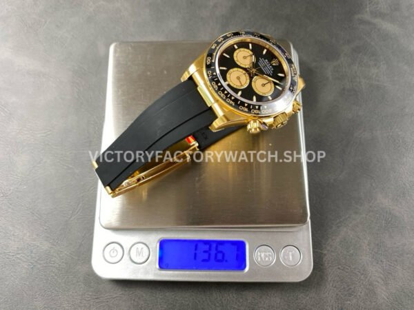 VS Factory Counterweight Rolex Daytona 126518LN-0004 40mm Yellow Gold Oysterflex Gold Eye Black Dial