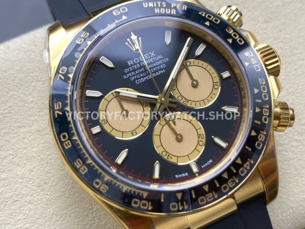 VS Factory Counterweight Rolex Daytona 126518LN-0004 40mm Yellow Gold Oysterflex Gold Eye Black Dial