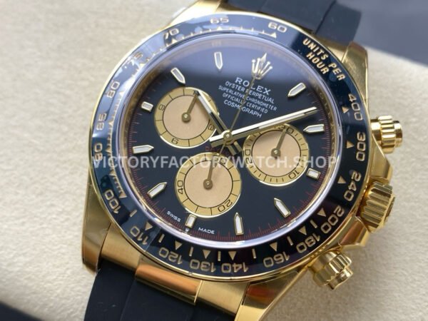 VS Factory Counterweight Rolex Daytona 126518LN-0004 40mm Yellow Gold Oysterflex Gold Eye Black Dial