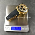 VS Factory Counterweight Rolex Daytona 126518LN-0012 40mm Yellow Gold Rubber Strap Black Eye Champagne Dial