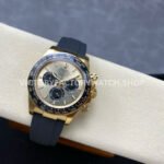 VS Factory Counterweight Rolex Daytona 126518LN-0012 40mm Yellow Gold Rubber Strap Black Eye Champagne Dial