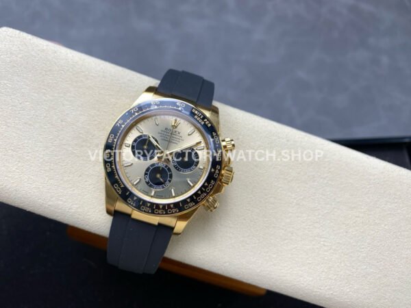 VS Factory Counterweight Rolex Daytona 126518LN-0012 40mm Yellow Gold Rubber Strap Black Eye Champagne Dial