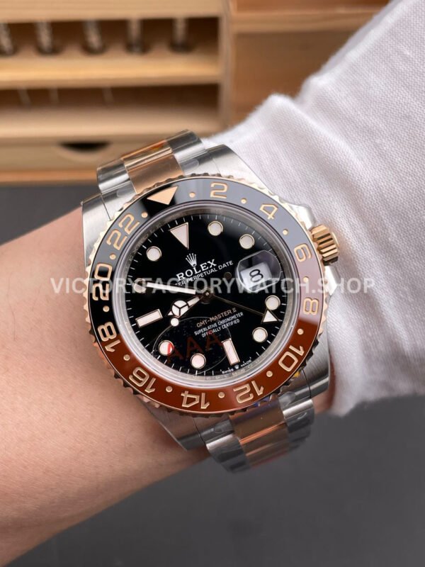 VS Factory Counterweight Rolex GMT-Master II 126711CHNR-0002 40mm Half Rose Gold Black Dial (4) VS Factory Counterweight Rolex GMT-Master II 126711CHNR-0002 40mm Half Rose Gold Black Dial