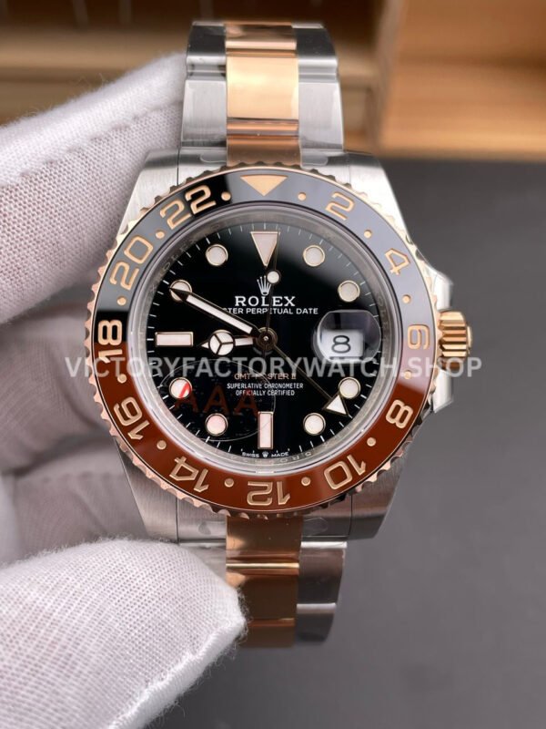 VS Factory Counterweight Rolex GMT-Master II 126711CHNR-0002 40mm Half Rose Gold Black Dial (6) VS Factory Counterweight Rolex GMT-Master II 126711CHNR-0002 40mm Half Rose Gold Black Dial