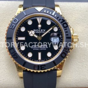 VS Factory Counterweight Rolex Yacht-Master 226658 42mm Yellow Gold Oysterflex Black Dial Super clone