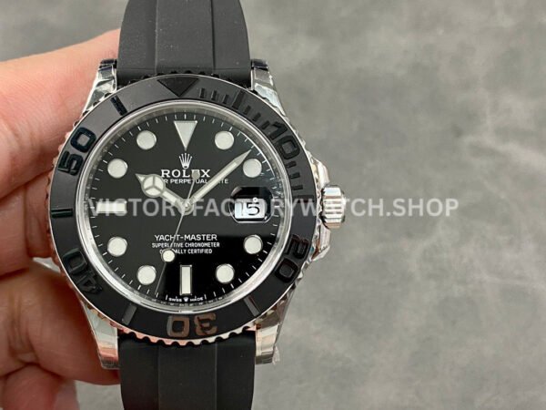 VS Factory Counterweight Rolex Yacht-Master 226659 42mm White Gold Oysterflex Black Dial (2) yacht master 226659 white gold oysterflex replica