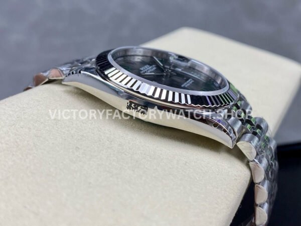 VS Factory Counterweight Rolex Wimbledon Datejust 126334-0022 41mm Full 904L Roman Number Grey Dial Jubilee