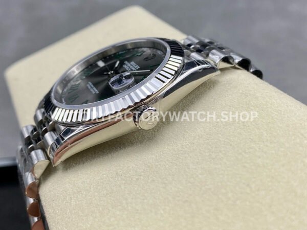 VS Factory Counterweight Rolex Wimbledon Datejust 126334-0022 41mm Full 904L Roman Number Grey Dial Jubilee