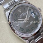 VS Factory Rolex Datejust 126200-0018 36mm Smooth Bezel Full 904L Roman Number Grey Dial