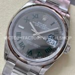VS Factory Rolex Datejust 126200-0018 36mm Smooth Bezel Full 904L Roman Number Grey Dial