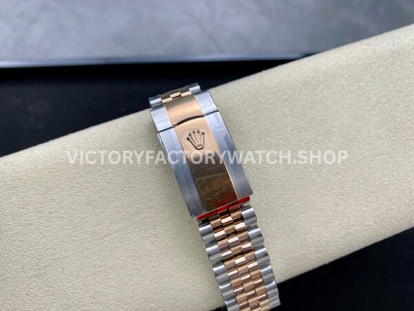 VS Factory Rolex Datejust 126231-0039 36mm Half Rose Gold Diamond Fluted Motif Silver Dial Jubilee