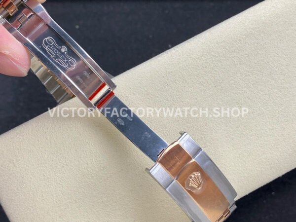 VS Factory Rolex Datejust 126231-0039 36mm Half Rose Gold Diamond Fluted Motif Silver Dial Jubilee