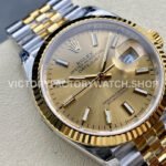 VS Factory Rolex Datejust 126233-0015 36mm Half Yellow Gold Champagne Dial Jubilee