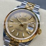 VS Factory Rolex Datejust 126233-0015 36mm Half Yellow Gold Champagne Dial Jubilee