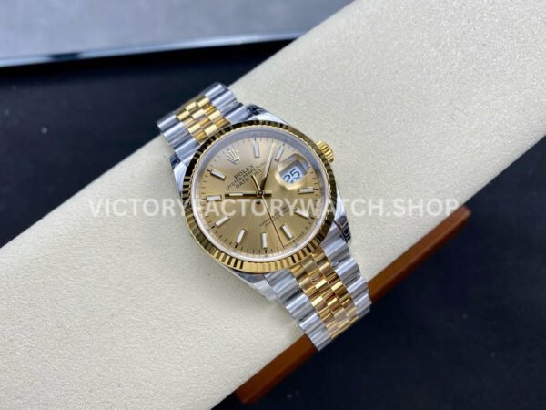 VS Factory Rolex Datejust 126233-0015 36mm Half Yellow Gold Champagne Dial Jubilee