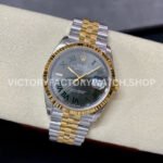 VS Factory Rolex Datejust 126233-0035 36mm Half Yellow Gold Roman Number Grey Dial Jubilee