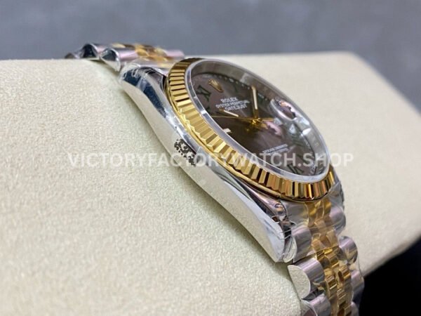 VS Factory Rolex Datejust 126233-0035 36mm Half Yellow Gold Roman Number Grey Dial Jubilee