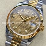 VS Factory Rolex Datejust 126233-0045 36mm Half Yellow Gold Diamond Fluted Motif Champagne Dial Jubilee