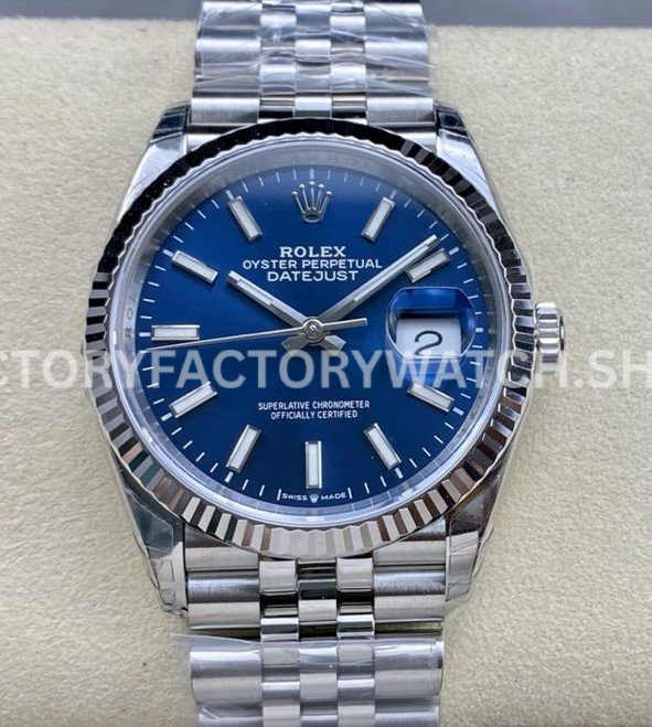 VS Factory Rolex Datejust 126234-0017 36mm Full 904L Blue Dial Jubilee (6) rolex datejust 36mm jubilee bracelet watch