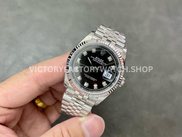 VS Factory Rolex Datejust 126234-0027 36mm Full 904L Diamond Black Dial Jubilee