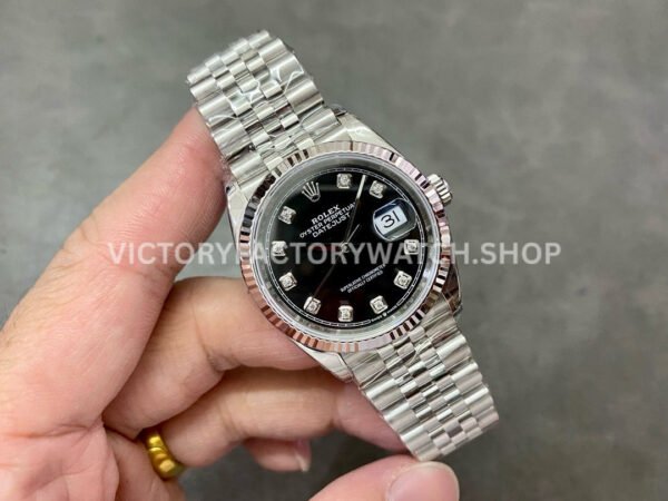 VS Factory Rolex Datejust 126234-0027 36mm Full 904L Diamond Black Dial Jubilee