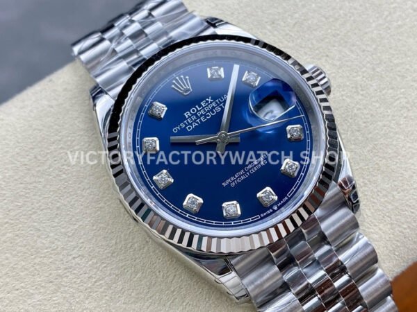 VS Factory Rolex Datejust 126234-0037 36mm Full 904L Diamond Blue Dial Jubilee