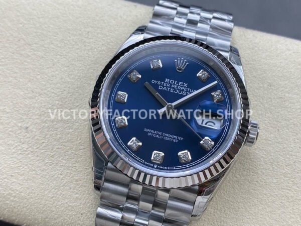 VS Factory Rolex Datejust 126234-0037 36mm Full 904L Diamond Blue Dial Jubilee