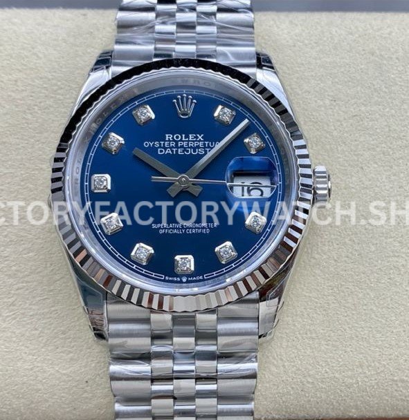 rolex datejust 36mm silver dial replica