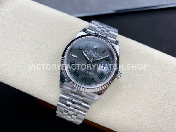 VS Factory Rolex Datejust 126234-0045 36mm Full 904L Roman Number Grey Dial Jubilee
