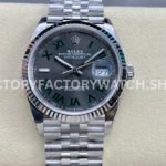 VS Factory Rolex Datejust 126234-0045 36mm Full 904L Roman Number Grey Dial Jubilee Super Clone Watch