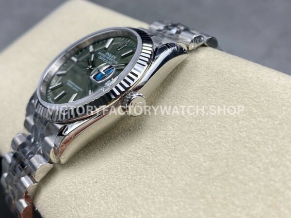 VS Factory Rolex Datejust 126234-0047 36mm Full 904L Olive Green Palm Motif Dial Jubilee