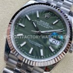 VS Factory Rolex Datejust 126234-0047 36mm Full 904L Olive Green Palm Motif Dial Jubilee