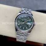VS Factory Rolex Datejust 126234-0047 36mm Full 904L Olive Green Palm Motif Dial Jubilee